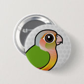 Birdorableのパイナップル緑cheekedのConure 缶バッジ (正面&裏面)