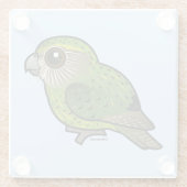 Birdorableのフクロウオウム ガラスコースター (裏面)