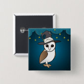 Birdorableのメンフクロウの魔法使い 缶バッジ (正面&裏面)