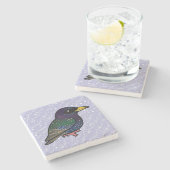 Birdorableのヨーロッパ人Starling ストーンコースター (横)