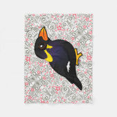 Birdorableの共通の丘Myna フリースブランケット (正面)