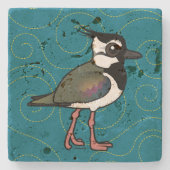 Birdorableの北のLapwing ストーンコースター (正面)