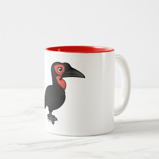 Birdorableの南地上のミナミジサイチョウ ツートーンマグカップ (正面右)