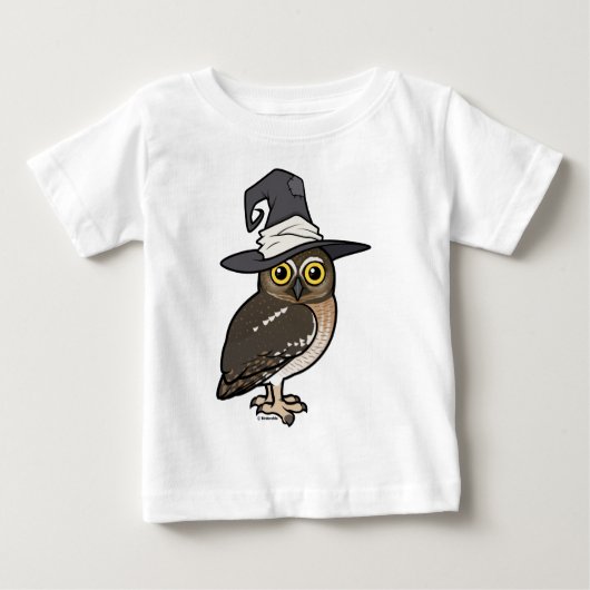 Birdorableの小妖精や小人のフクロウの魔法使い ベビーTシャツ (正面)