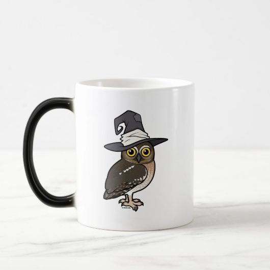 Birdorableの小妖精や小人のフクロウの魔法使い モーフィングマグカップ (左)