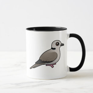 Birdorableの欧亜混血人によって襟首をつかまれる鳩 マグカップ