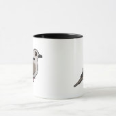 Birdorableの欧亜混血人によって襟首をつかまれる鳩 マグカップ (中央)