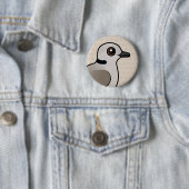 Birdorableの欧亜混血人によって襟首をつかまれる鳩 缶バッジ (インサイチュ)