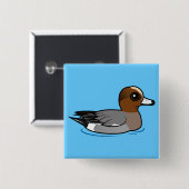 Birdorableの欧亜混血人のWigeon 缶バッジ (正面&裏面)