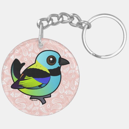 Birdorableの緑頭のフウキンチョウ族 キーホルダー (裏面左)