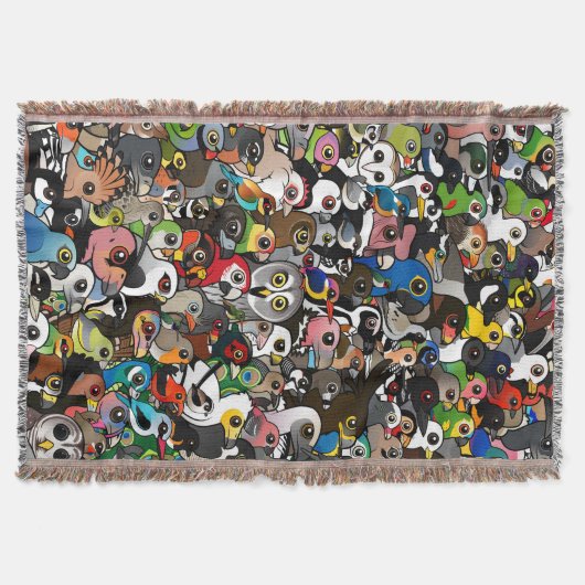 Birdorableの群集 スローブランケット (正面)