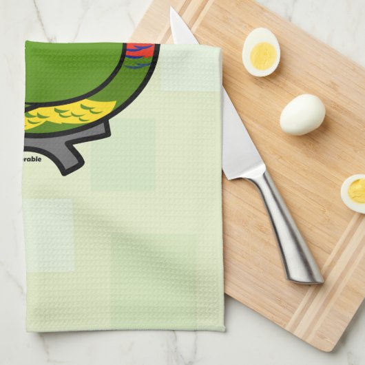 Birdorableの虹Lorikeet キッチンタオル (四つ折り)