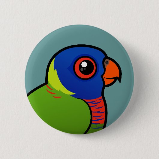 Birdorableの虹Lorikeet 缶バッジ (正面)