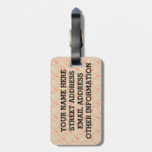 Birdorableの赤毛のキツツキ ラゲッジタグ (裏面縦)