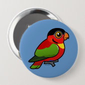 Birdorableの黄色bibbed Lory 缶バッジ (正面&裏面)