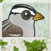 Birdorableはすずめを白戴冠させました キッチンタオル (折り畳み)