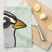 Birdorableはすずめを白戴冠させました キッチンタオル (四つ折り)