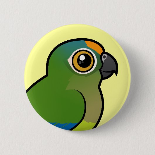 Birdorableはインコにモモ向かいました 缶バッジ (正面)