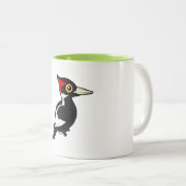 Birdorableはキツツキにアイボリー勘定書を出しました ツートーンマグカップ (正面右)