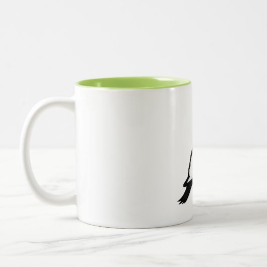 Birdorableはキツツキにアイボリー勘定書を出しました ツートーンマグカップ (左)