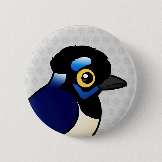Birdorableはジェイのプラシ天頂点に達しました 缶バッジ (正面)