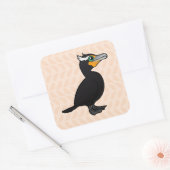 Birdorableは鵜の二重頂点に達しました スクエアシール (封筒)