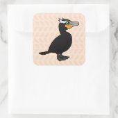 Birdorableは鵜の二重頂点に達しました スクエアシール (バッグ)