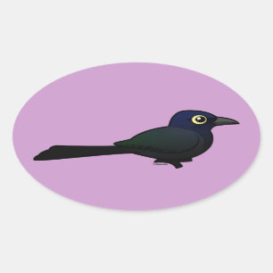 BirdorableはGrackleの素晴らし後につきました 楕円形シール