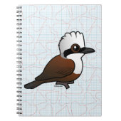 BirdorableはLaughingthrushの白頂点に達しました ノートブック (正面)