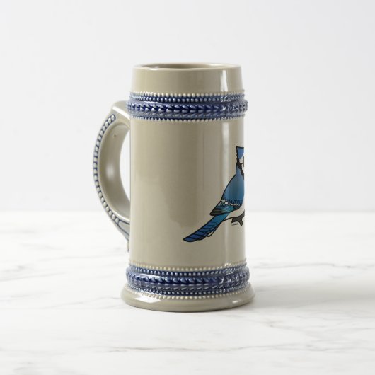 Birdorableアオカケス ビールジョッキ (正面左)