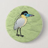 Birdorableカオグロサギ 缶バッジ (正面)