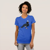 BirdorableヘルメットをかぶったCurassow Tシャツ (正面フル)