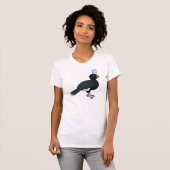 BirdorableヘルメットをかぶったCurassow Tシャツ (正面フル)