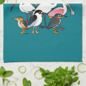 Birdorable北米人のWaders キッチンタオル (折り畳み)