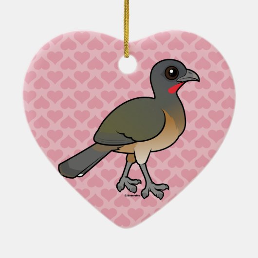 Birdorable明白なChachalaca セラミックオーナメント (裏面)
