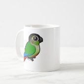 Birdorable緑cheekedのConure コーヒーマグカップ (正面左)