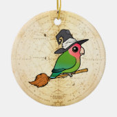 Birdorable モモイロインコのハロウィン魔女 セラミックオーナメント (正面)
