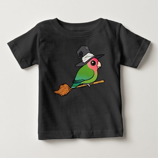 Birdorable モモイロインコのハロウィン魔女 ベビーTシャツ (正面)