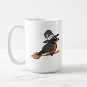 Birdorable American Robin Witch Halloween コーヒーマグカップ (左)