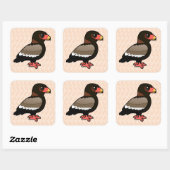 Birdorable Bateleur スクエアシール (シート)