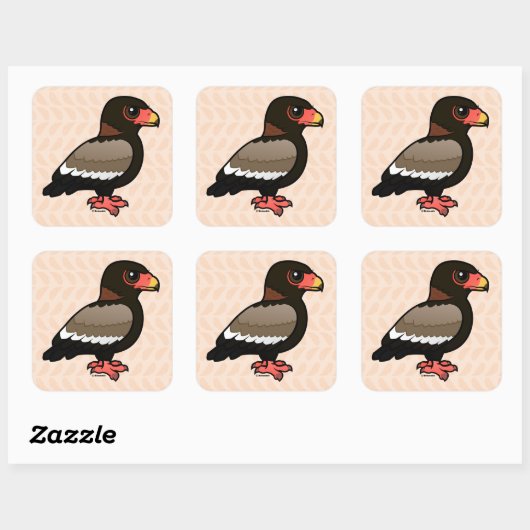 Birdorable Bateleur スクエアシール (シート)