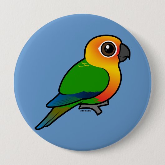 Birdorable Jandayaのインコ 缶バッジ (正面)