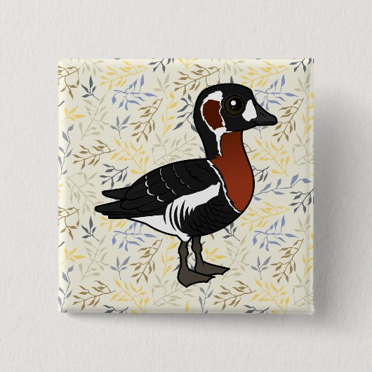 Birdorable Red-breasted Goose 缶バッジ (正面)