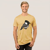 Birdorable White-eared Bulbul トライブレンドＴシャツ (正面全面)