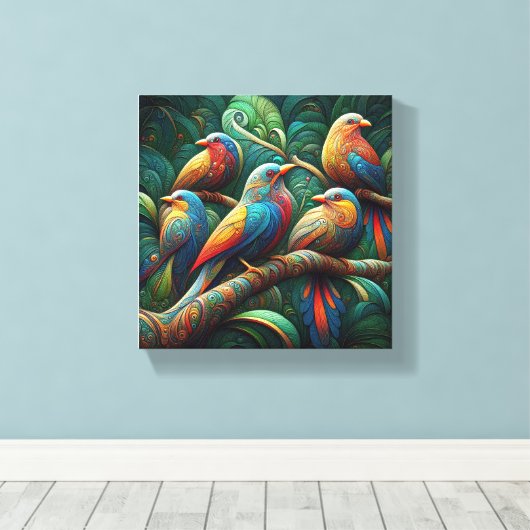 Birds キャンバスプリント (インサイチュ (ウッドフロア))