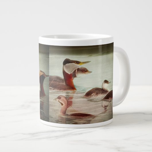 Birds 1917 No 1 Grebes Jumbo Coffee Mug ジャンボコーヒーマグカップ (正面右)