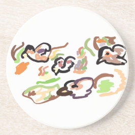 Birds and autumn コースター