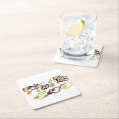 Birds and autumn スクエアペーパーコースター (インサイチュ)