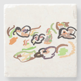 Birds and autumn ストーンコースター