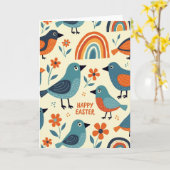 Birds And Blooms Easter Card カード (黄色い花)